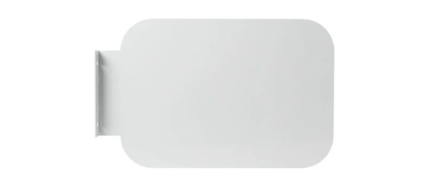 Lateral de la banderola cuadrada blanca