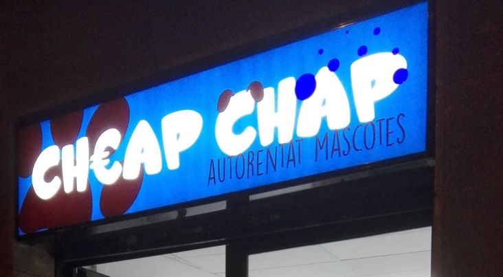 Rotulo plano iluminado cheap chap