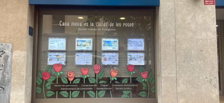 Vinilo impreso de  rosas decorativo